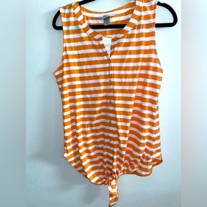 Christopher & Banks summer tank top size M with tie at the bottom
